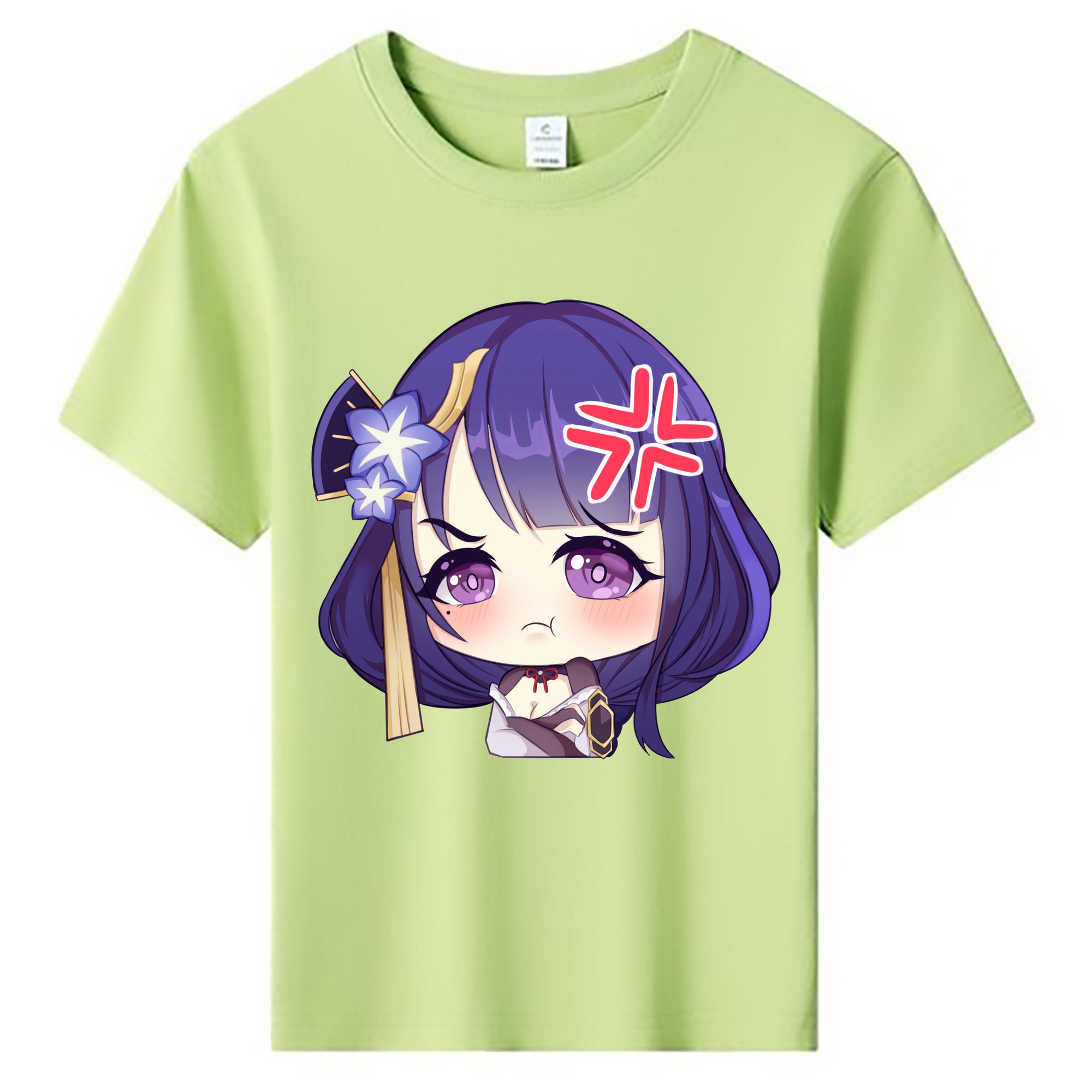 げんし神 雷電将軍 らいでんしょうぐん genshin Raiden Shogun 綿100％キッズTシャツ（フロントプリント）